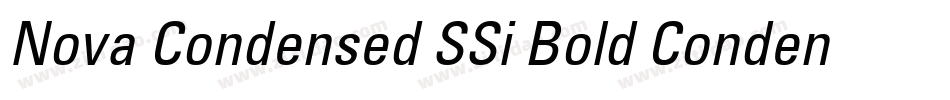 Nova Condensed SSi Bold Condensed字体转换